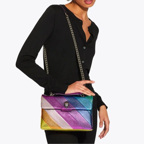 Multicolor Striped LEATHER KENSINGTON BAG - Picture 7 of 7